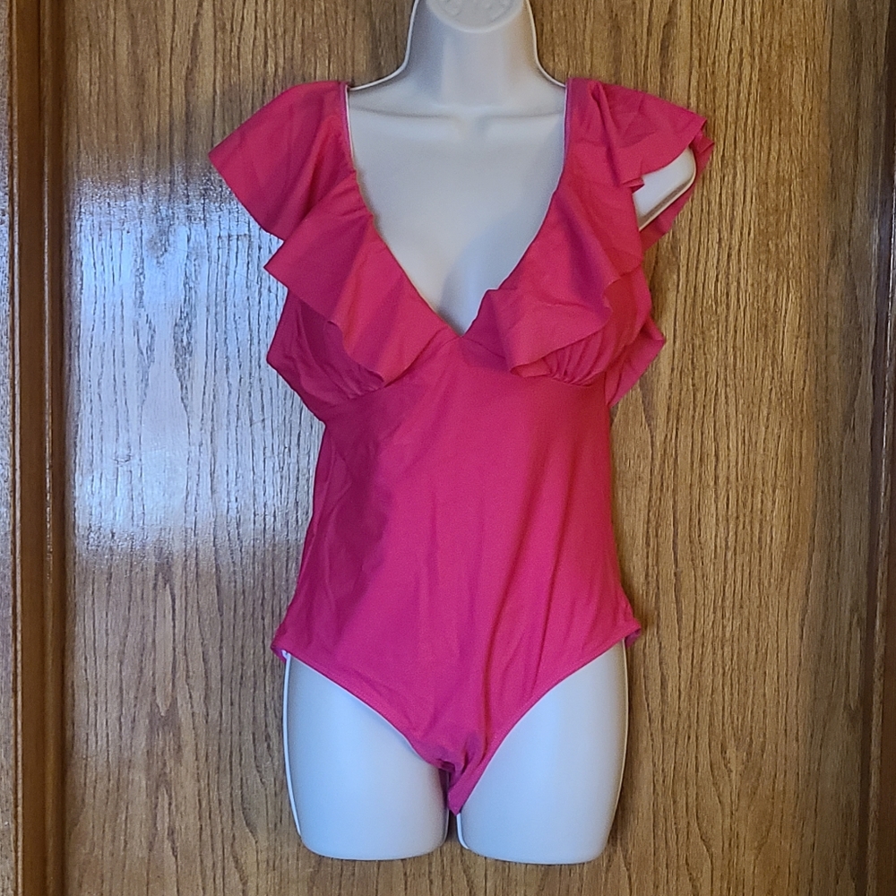 Pink Ruffled Swimsuit